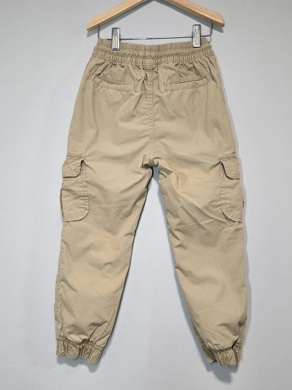 GAP Kid's Cargo Lined Pants in Khaki Tan Pull On, Drawstring, Warm